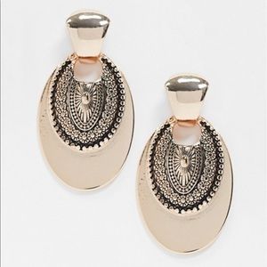 ASOS DESIGN drop gold earrings